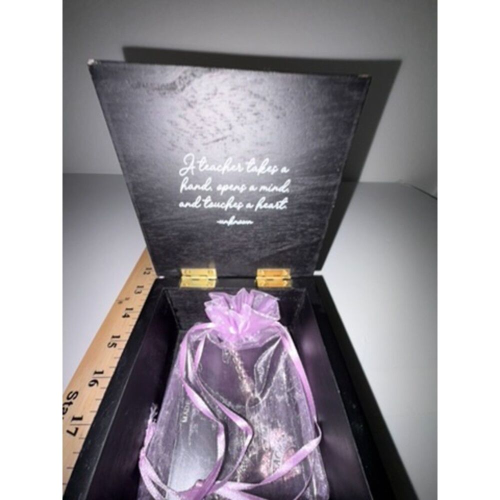 Great Teacher gifts.  post it wood box "best teacher ever" and Rhinestone heavy